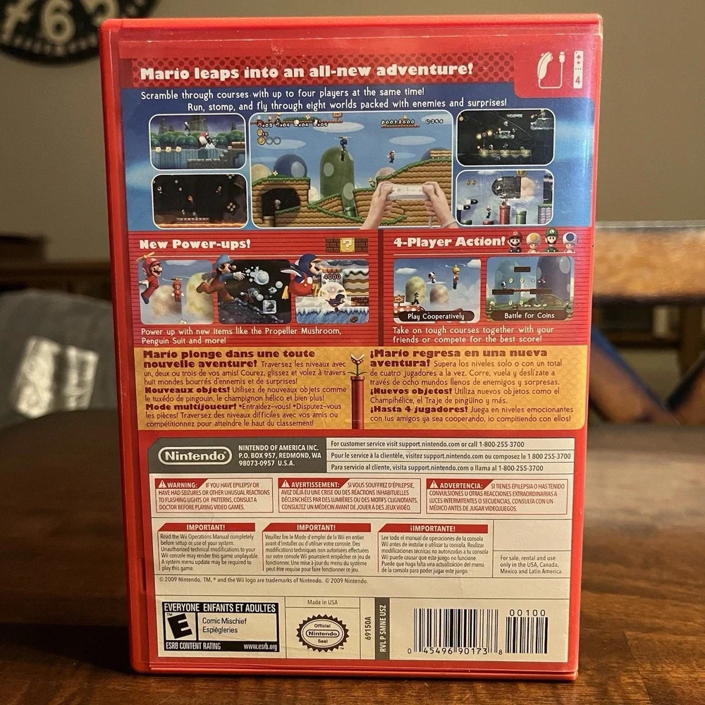 New Super Mario Bros. Wii (Nintendo Wii, 2009) CIB